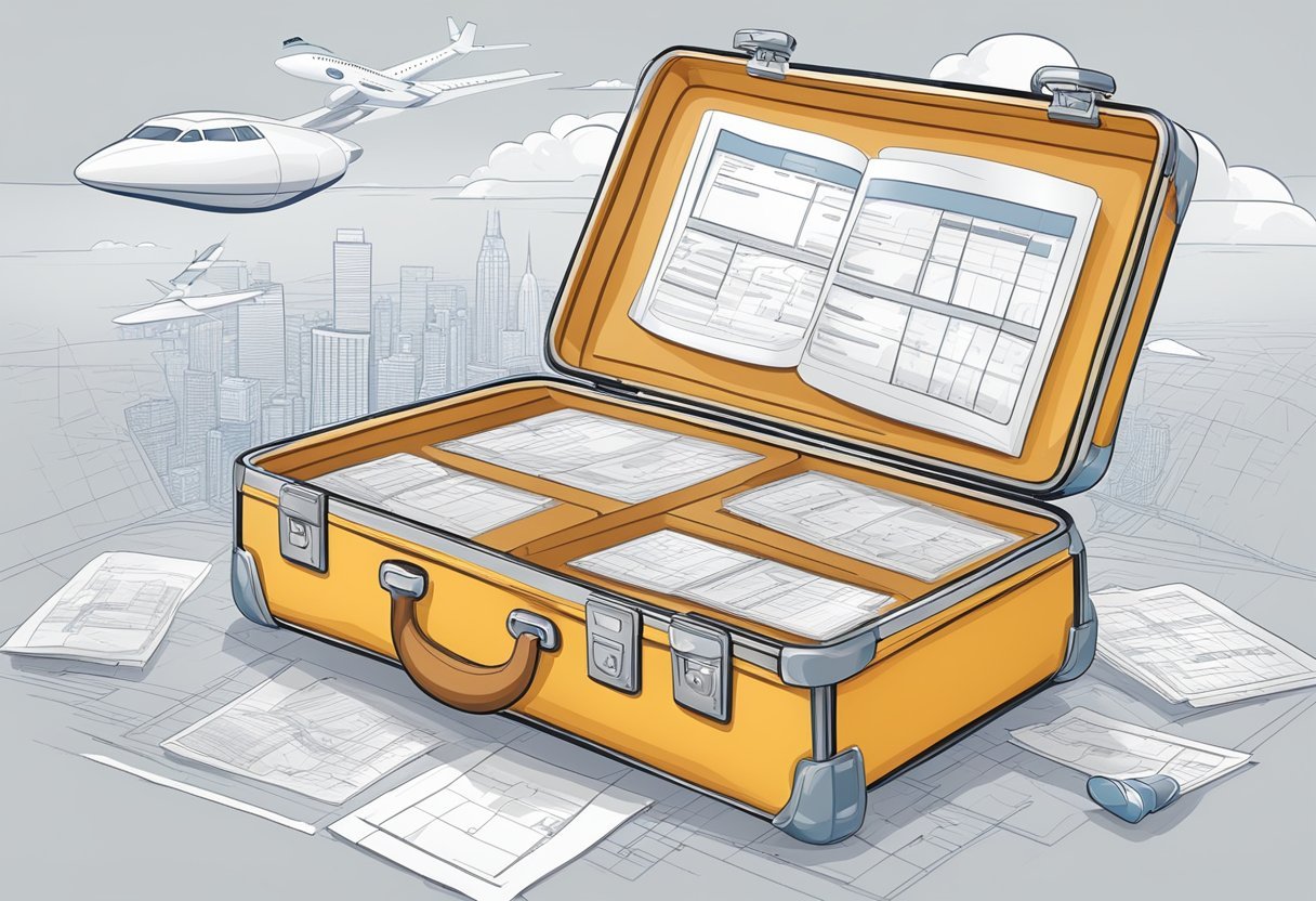 A suitcase with a built-in GPS tracker being compared to other trackers