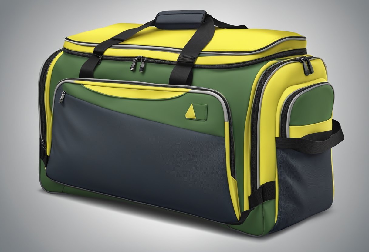 A custom high-performance travel bag with multiple compartments and durable materials, suitable for outdoor adventures or business trips