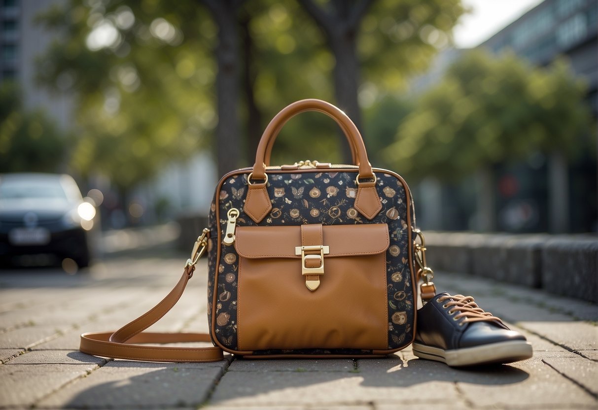 A combination of shoulder bags with shoes and other accessories. Styling tips for shoulder bags