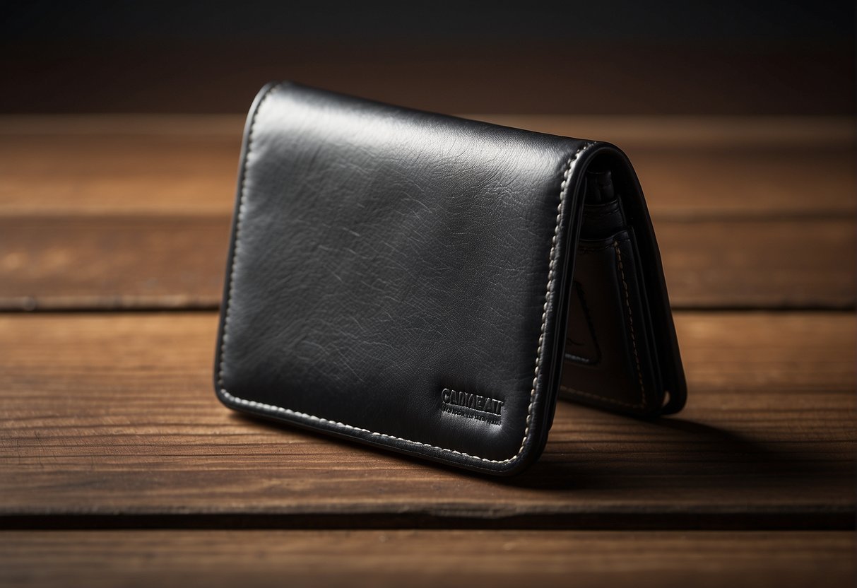 A sleek, modern wallet with clean lines and minimalistic design, showcasing its functionality and simplicity