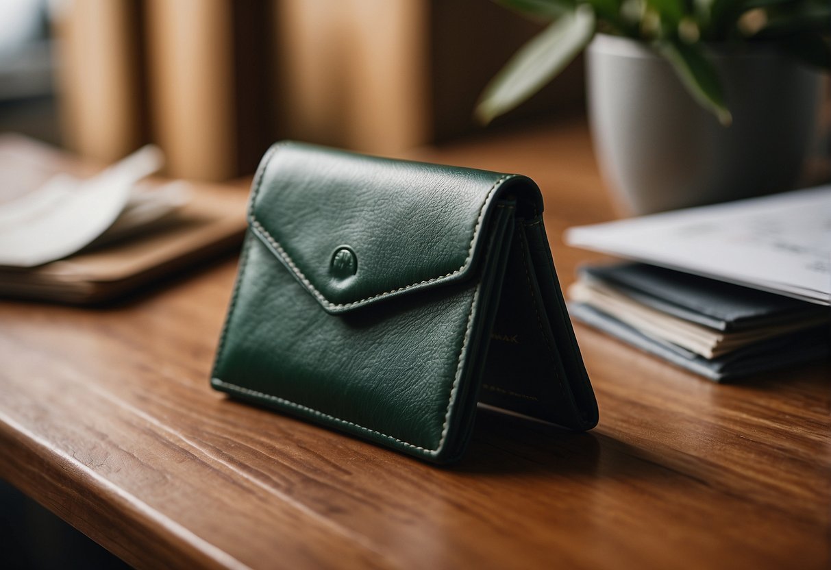 A sustainable wallet made from eco-friendly materials, showcasing both style and environmental consciousness