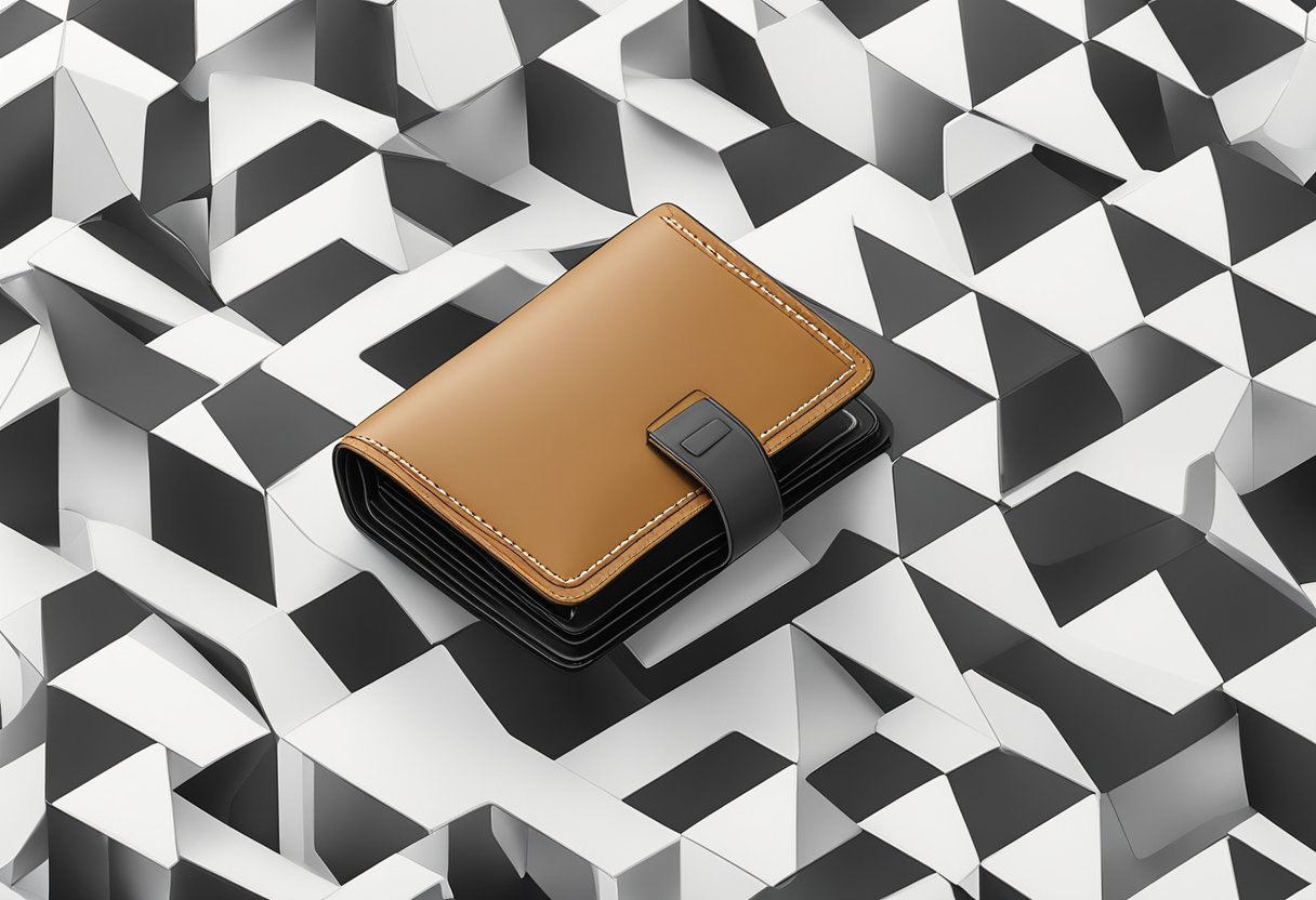 A sleek, minimalist wallet made of durable, modern materials, designed for urban living. Compact and practical for everyday use