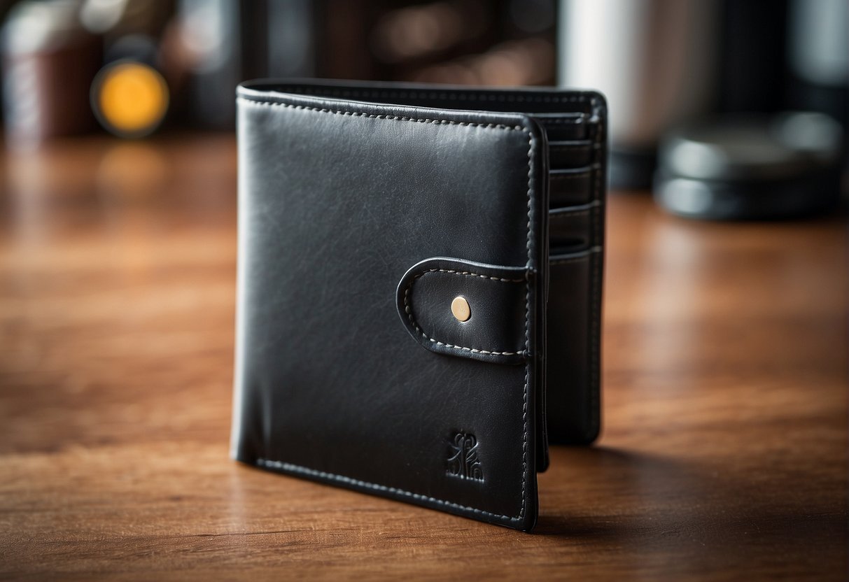 A high-quality, spacious men's wallet with maximum organization. Showcase the durable material and ample storage compartments