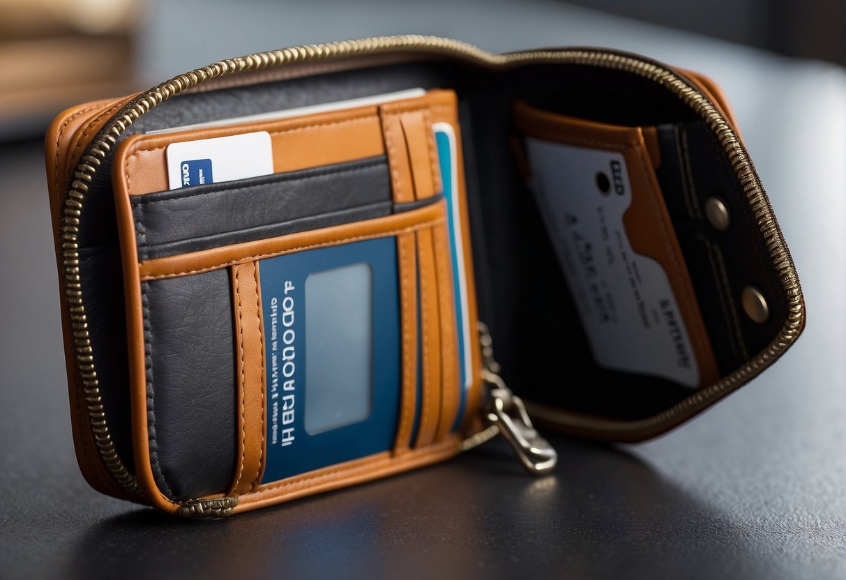 A durable wallet for daily use, with practical compartments and a sturdy zipper