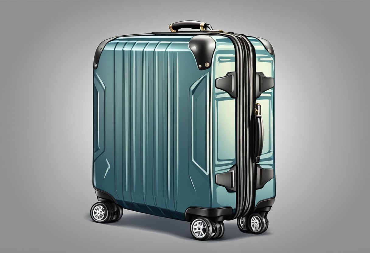 A sturdy suitcase with four wheels sits ready for a long-haul flight, promising comfortable travel with the right luggage