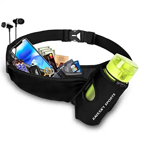 Laufgürtel für Handy Gürteltasche Hüfttasche Mit Trinkflaschenhalterung Sport Laufgürtel iPhone 15 Pro Max/14 Pro Max 13 Pro 12 11 Pro Max Huawei Xiaomi Hüfttasche Lauftasche Joggen Handytasche ...