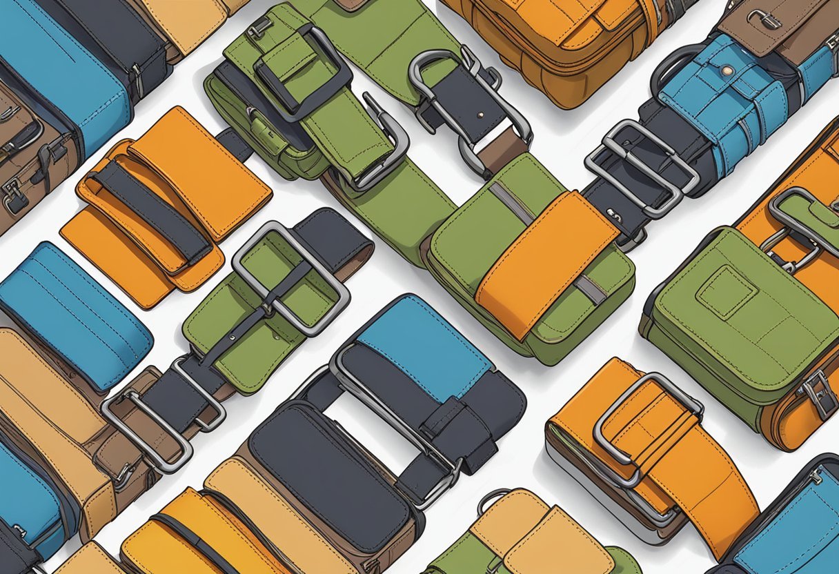 A variety of suitcase straps are being tested for durability and reliability, with a focus on whether they live up to their promises